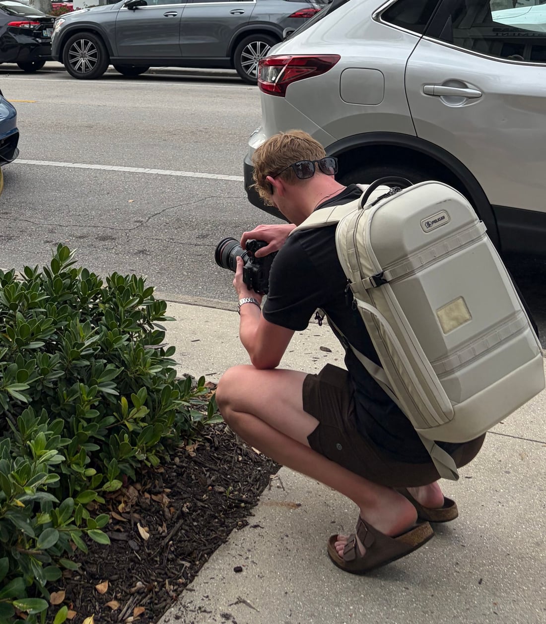 Jacob Combs shooting on location
